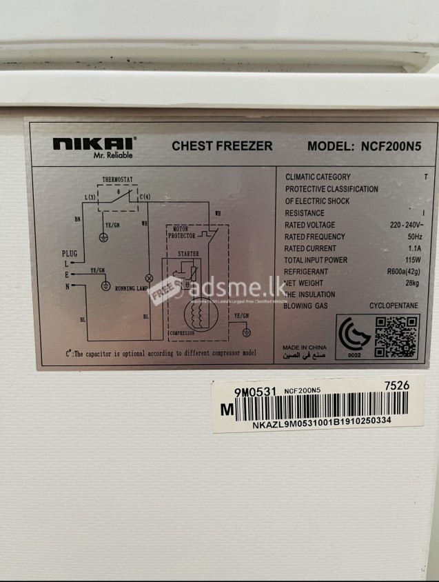 Nikai chest freezer