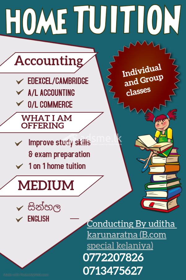 Accounting A/L, O/L EDEXCEL/CAMBRIDGE