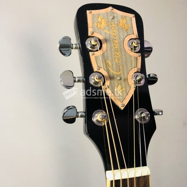 France de Crusader Acoustic Jumbo Box Guitar 41 Inch Black With Bag Hand made france guitar