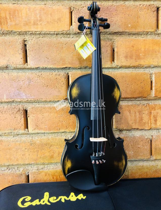 Cadensa violin German Made Antique black  4/4 with Squre case and bow free rosin CVA 100