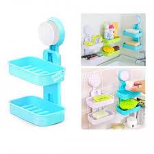 Double Layer Soap Box with Suction Cup Holder