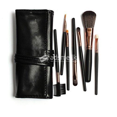 Brand New 7 Pcs Makeup Brush Set with Leather Bag