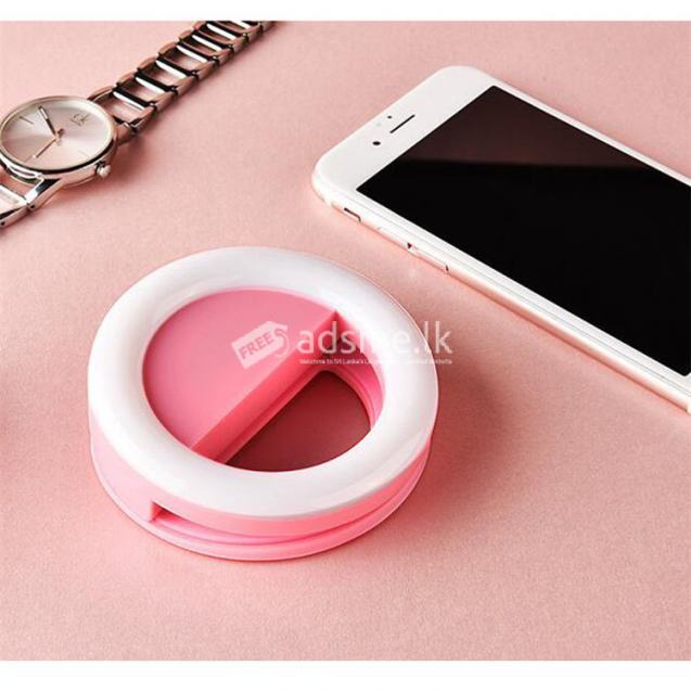 Portable Rechargeable Mobile Selfie Ring Light with Ring Clip with 3 Brightness for Glamour Selfies You Tubers Tik Tok Studio