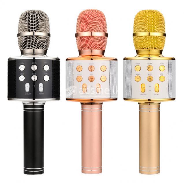 Professional Bluetooth Wireless Microphone WS 858 Speaker Handheld Microphone Karaoke Mic Music Player Singing Recorder KTV Microphone