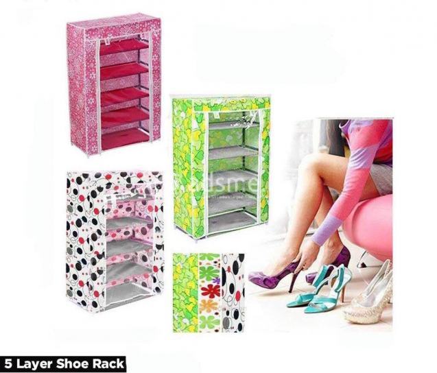 5 Layer Multipurpose Storage Rack – Shoe Rack With Cover