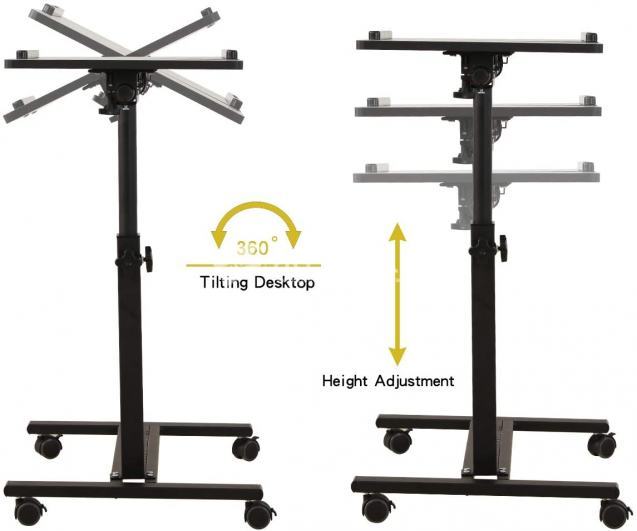 Portable Folding Laptop Table - Black