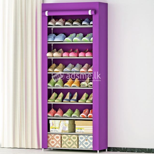 9 layer Shoes rack with cover