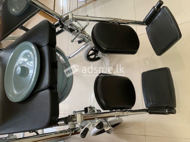 Wheel Chair with Reclining Back, Commode (Used Once Only)