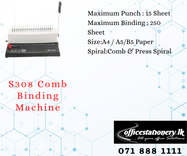 S308 Comb Binding Machine