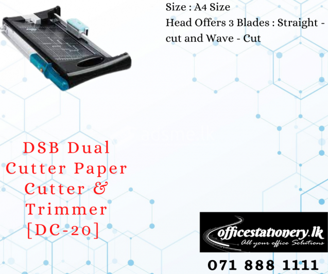 DSB Dual Cutter Paper Cutter & Trimmer [DC-20] – 5:1