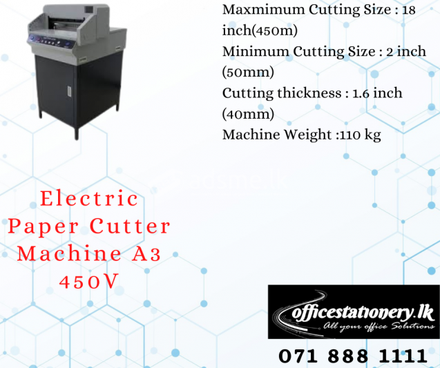 Electric Paper Cutter Machine A3 450V