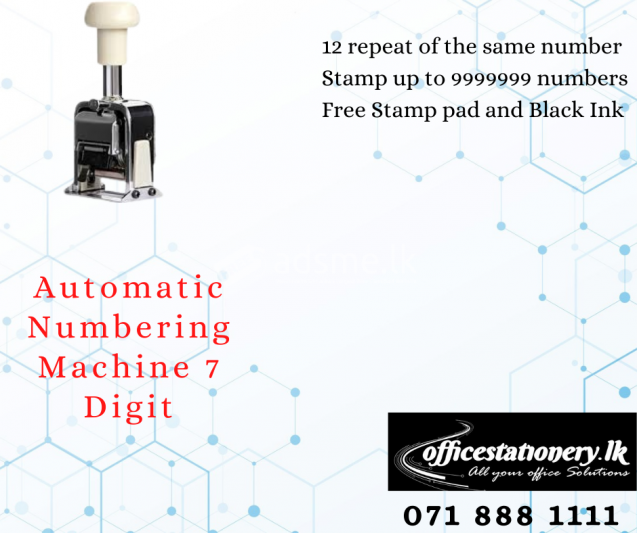 Automatic Numbering Machine 7 Digit No – 8607