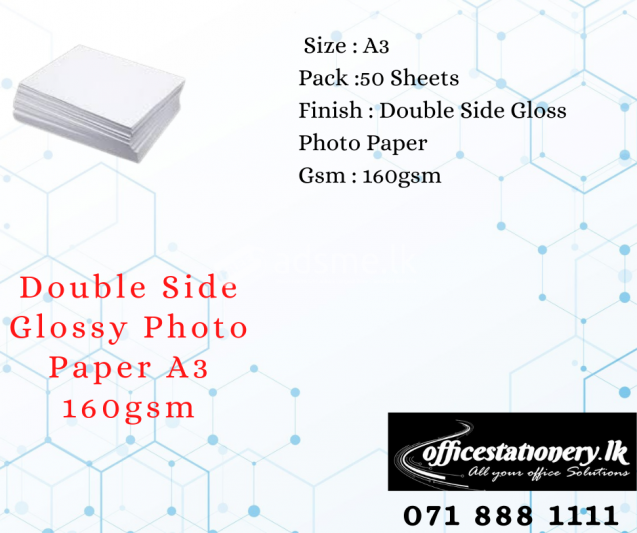 A3 160gsm Double Side Glossy Photo Paper