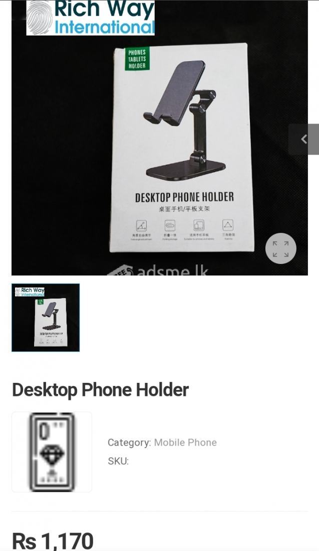 Desktop phone holder