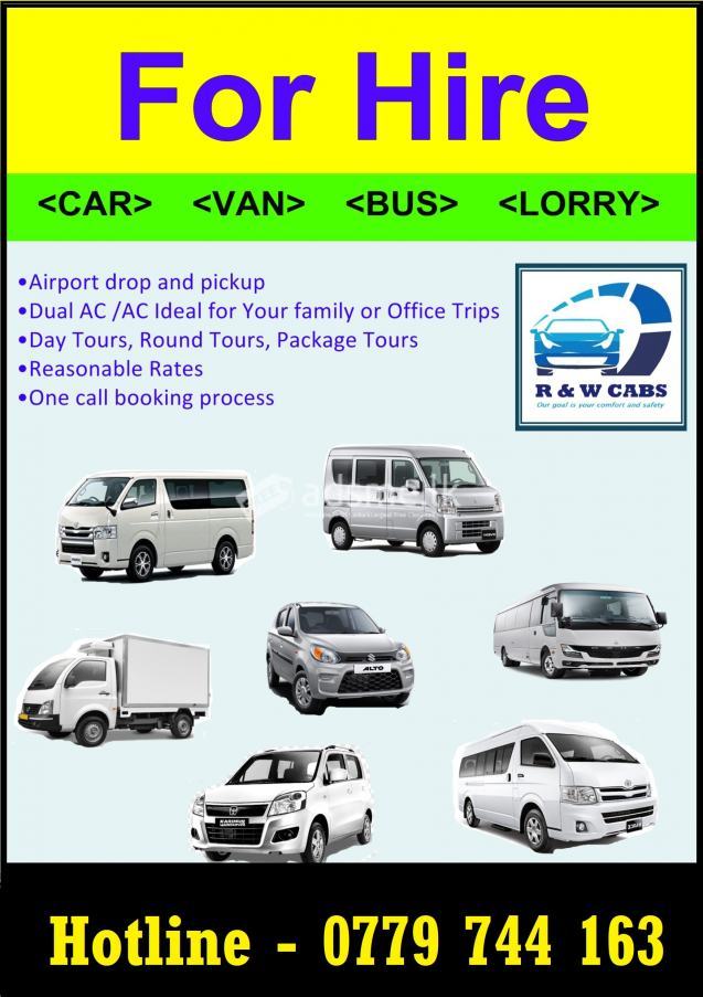 Cab Service - Cars Vans Buses Lorries For Hire