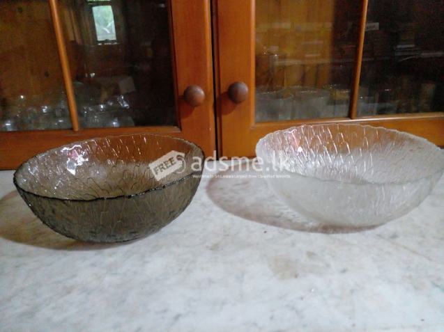 SMOKED GLASS BOWLS