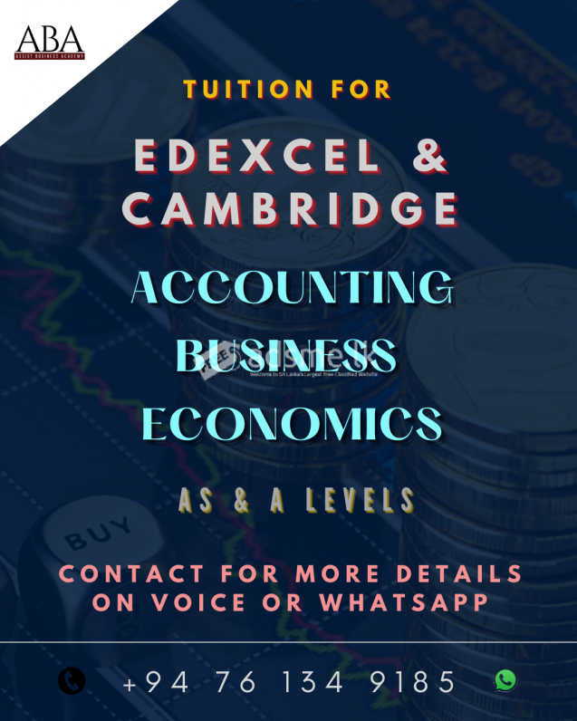 Tuition for Edexcel & Cambridge AS and A Levels ACCOUNTING | BUSINESS | ECONOMICS