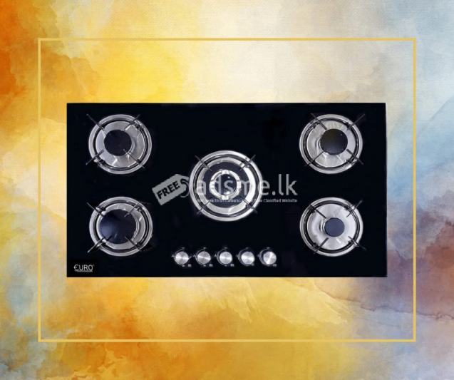 Euro 5 Burner Glass Top Gas cooker Hob