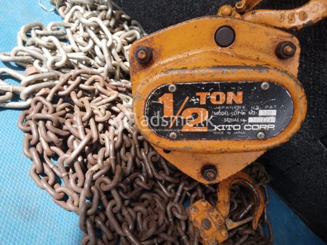 JAPANEESE  HALF (1/2) TON CHAIN BLOCK AND EXTRA CHAIN FOR SALE
