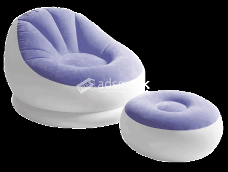 Inflatable armchair with footstool purple 104 x 109 x 71 cm INTEX 68572