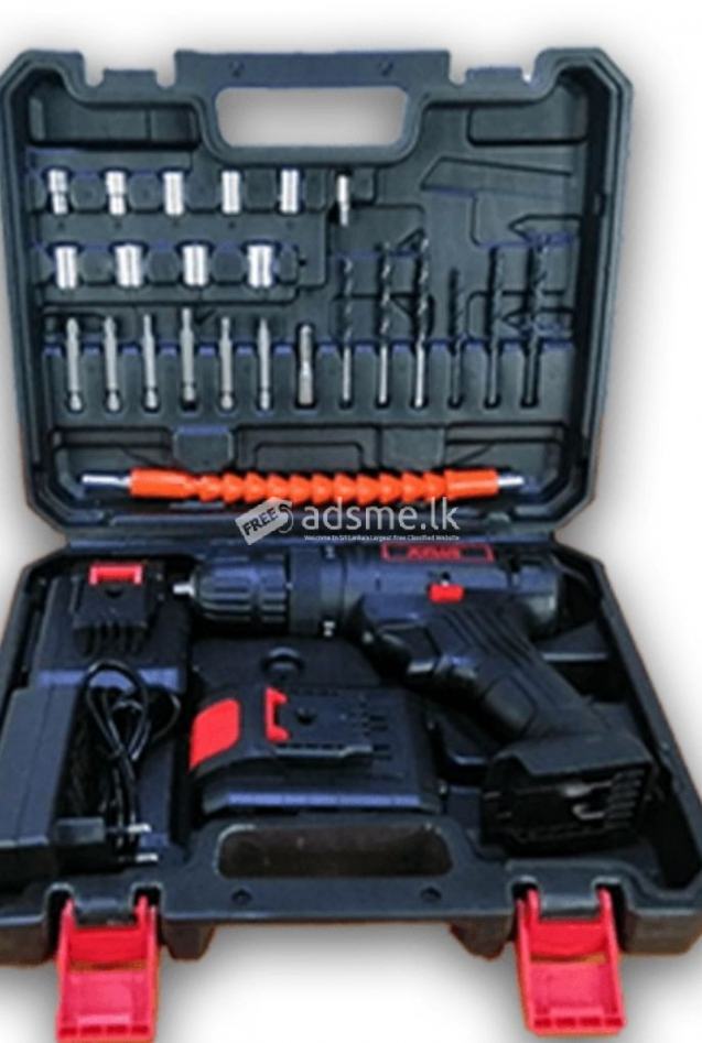 RECHARGABLE DRILL WITH TOOL BOX