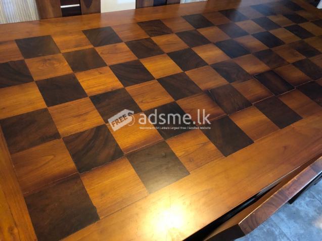 Solid Heavyweight Teak- 'Pare Mara' 8 seater Custom made Dining set for Sale