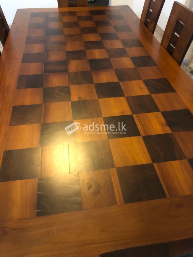 Solid Heavyweight Teak- 'Pare Mara' 8 seater Custom made Dining set for Sale