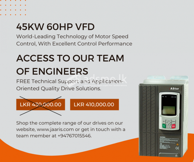 45KW 60HP HEAVY-DUTY VFD VSD AC MOTOR SPEED CONTROL