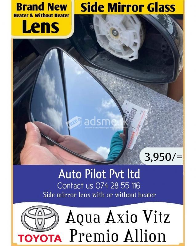 Toyota side mirror lens for ( Aqua/Axio/Premio/Allion/Vitz)