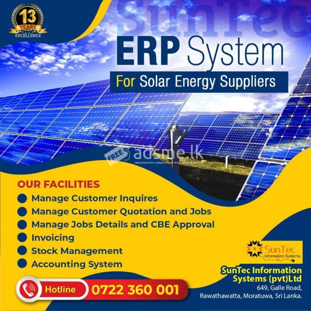 ERP System for Solar Energy Suppliers