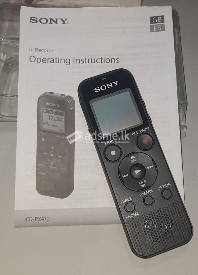 Sony Icd-Px470 Stereo Digital Voice Recorder