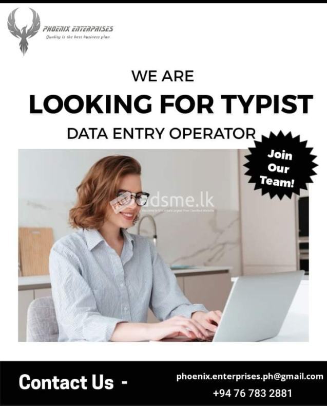 Data entire and typing job