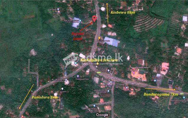 Commercial Land Of 40 Perches In Kindelpitiya Junction, Facing The Bandaragama - Kesbewa Main Road For Rent