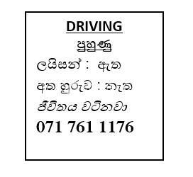 Driving lessons