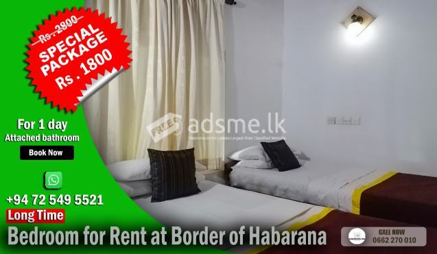 Bedroom for Rent at Border of Habarana