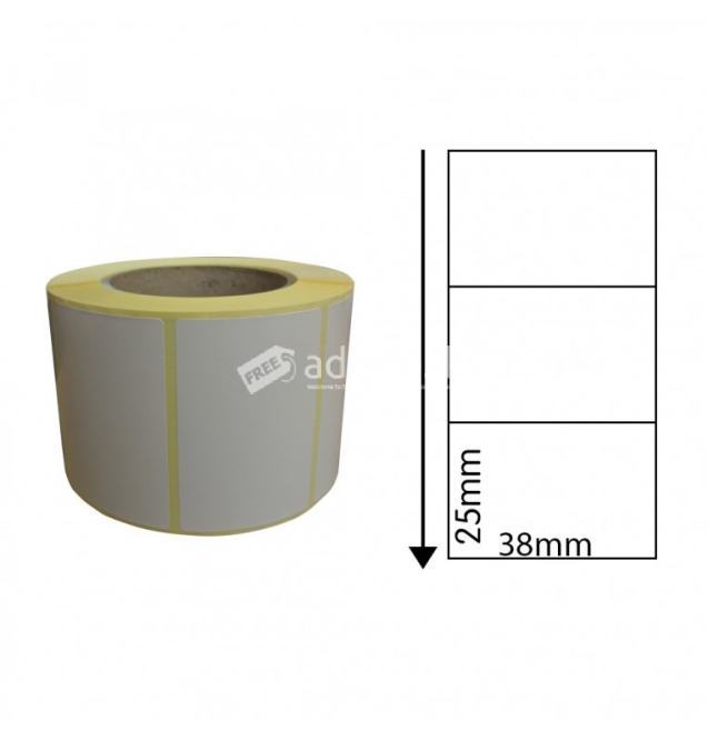 37.5MM X 25MM DIRECT THERMAL ICORE, 1UP, 1000PCS LABELS