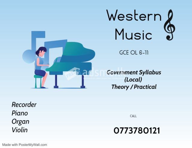 Western Music Lessons Classes for Ordinary Levels 6-11