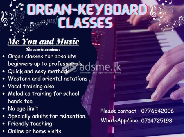 Organ - Keyboard Class (Home visit or Online)