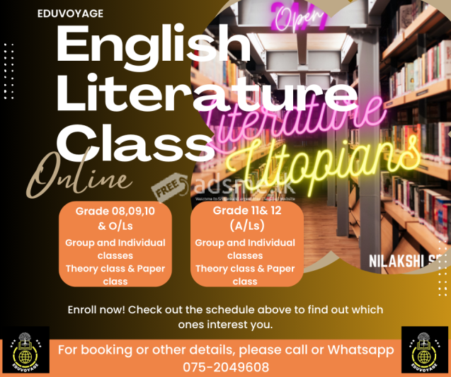 English, English Literature, Spoken English classes