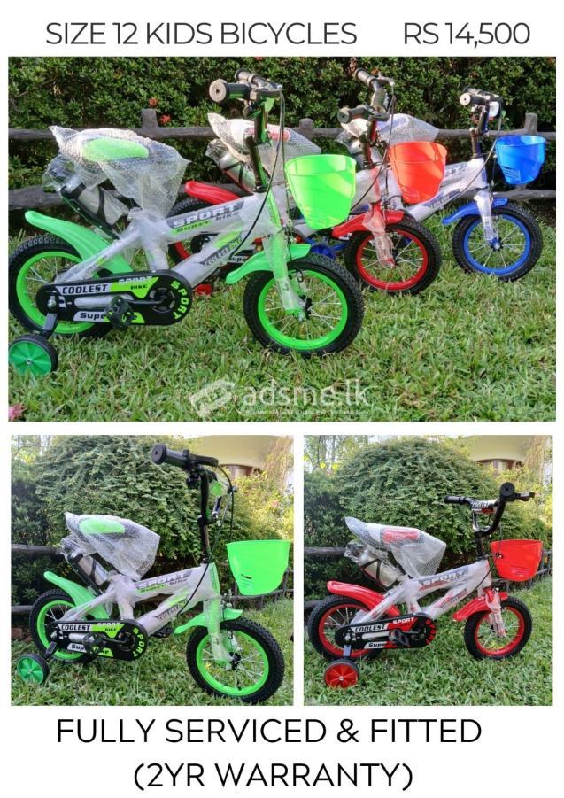 Brand new kids bicycles size 12