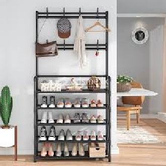 Multi-Corner Simple Floor Cloth and Shoe Rack