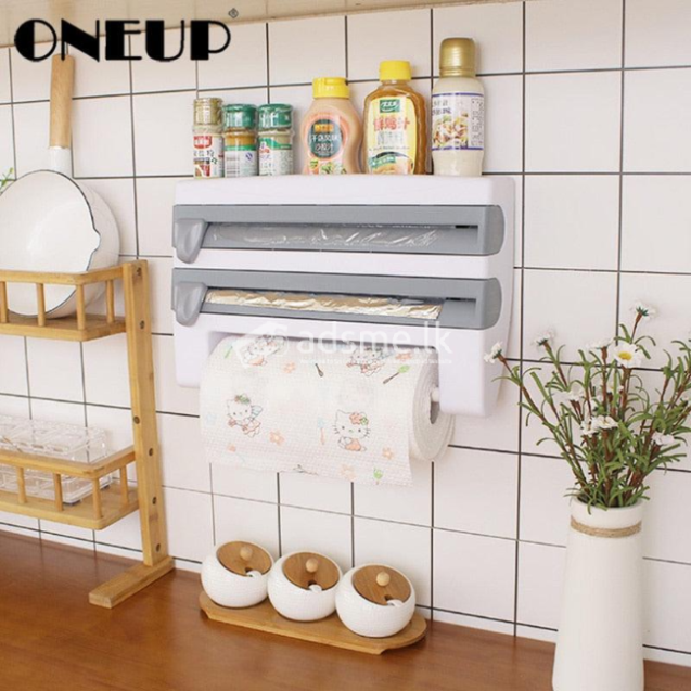 Paper Towel Holder Sauce Bottle Storage Plastic Wrap Foil Dispenser