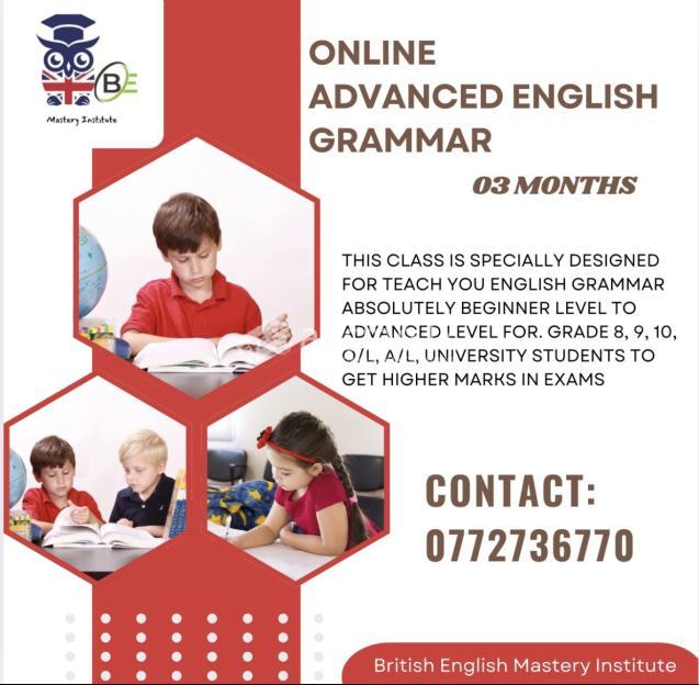 Online English Grammar Basic Level to Advanced Grammar Class for School ...