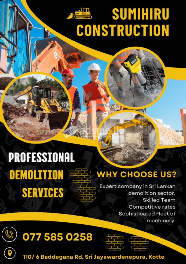 Demolition & Concrete breaking services Colombo