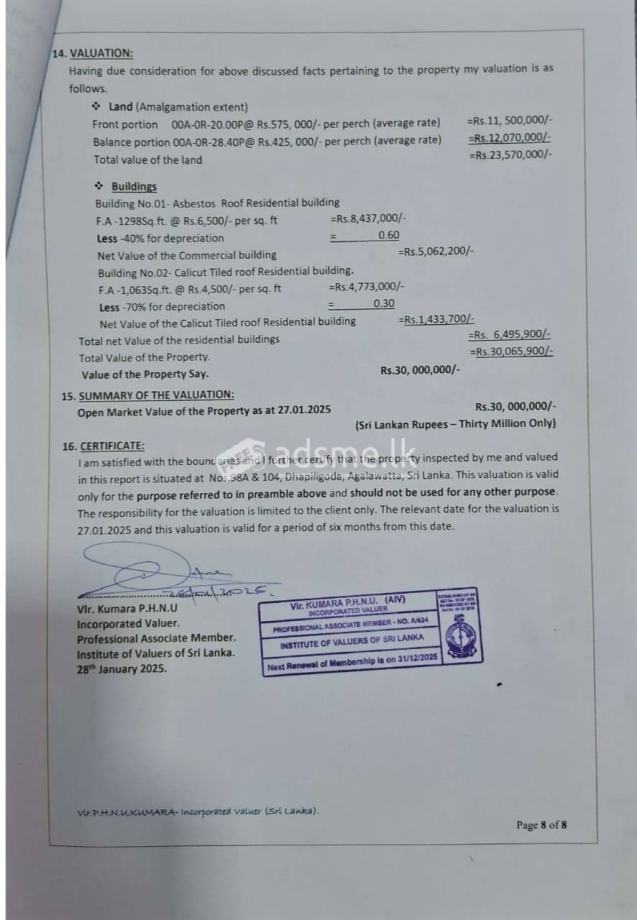 Land For Sale In Mathugama