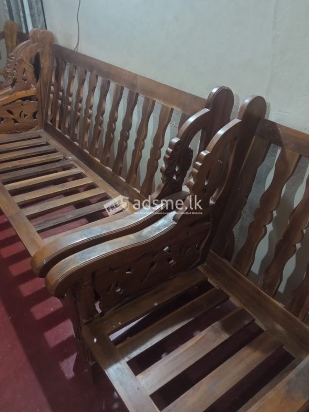 Teak Sofa Set (තේක්ක)