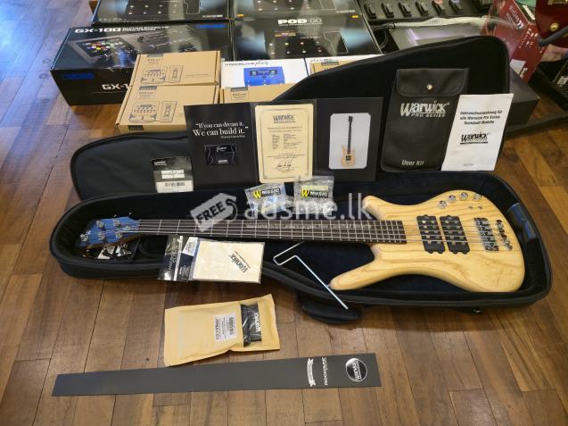 Warwick Team built Pro Series Corvette - $$ 5 string Bass Guitar.2019 - Natural Transparent Satin. Made in Germany. From USA.