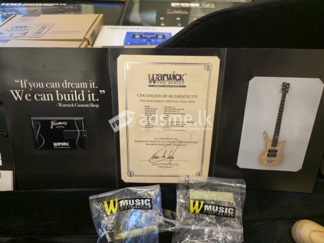Warwick Team built Pro Series Corvette - $$ 5 string Bass Guitar.2019 - Natural Transparent Satin. Made in Germany. From USA.