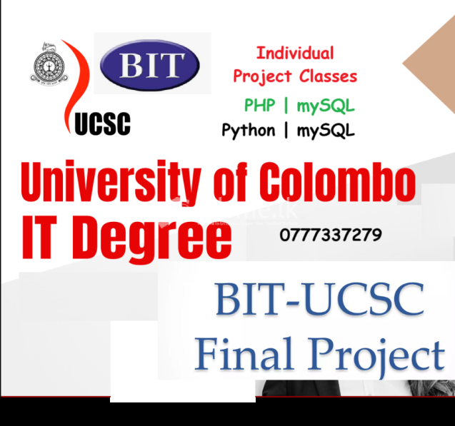 Software Final Year Project PHP mySQL Python Colombo Moratuwa UoM BIT ...