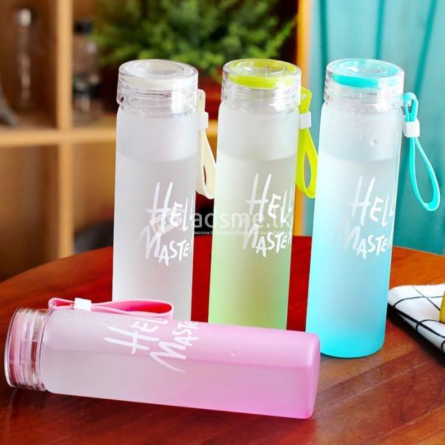 Hello Master Glass Water Bottle with Airtight Cap Holder Strap